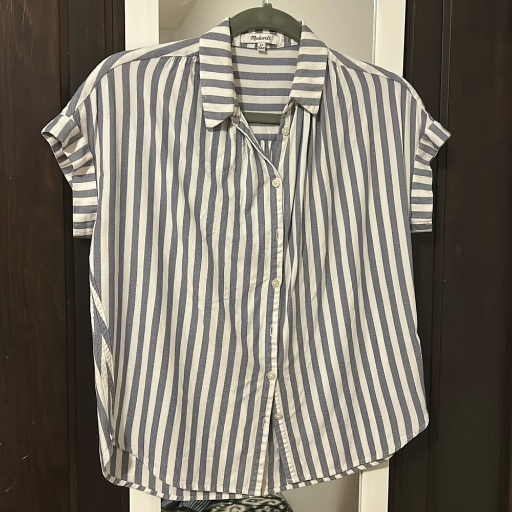 Madewell Button Up Striped Blouse